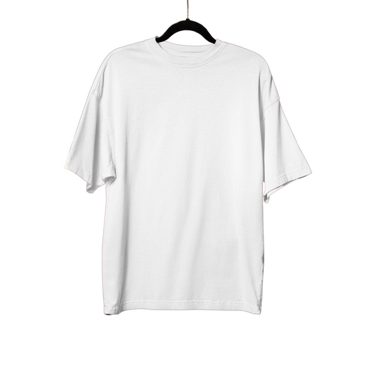 White plain Oversized Tee