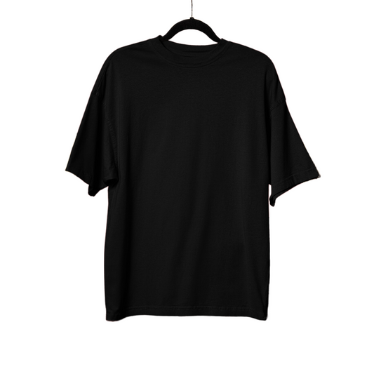 Black plain Oversized Tee